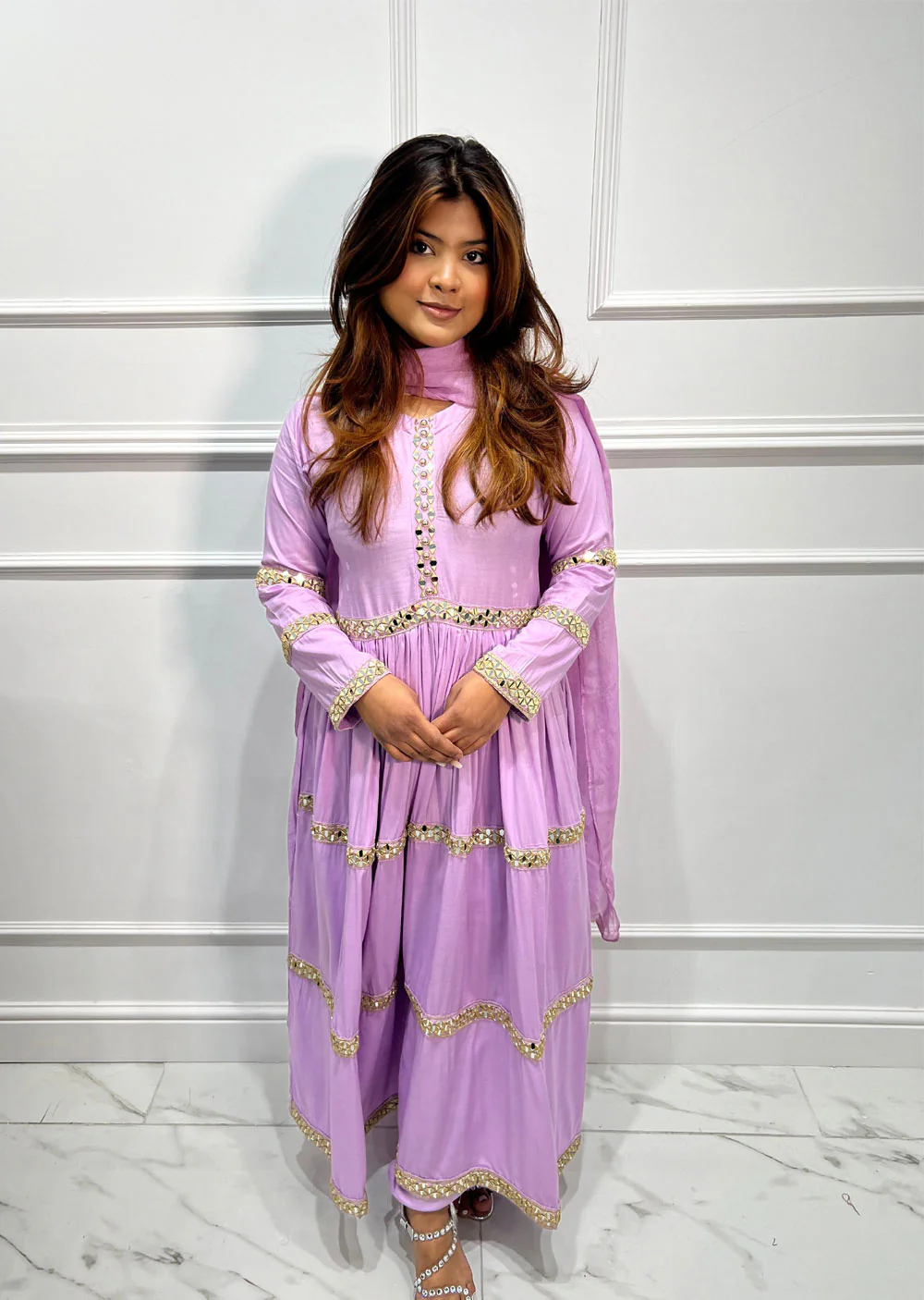 HK267 Atlanta - Lilac Readymade Linen Suit - Image 5