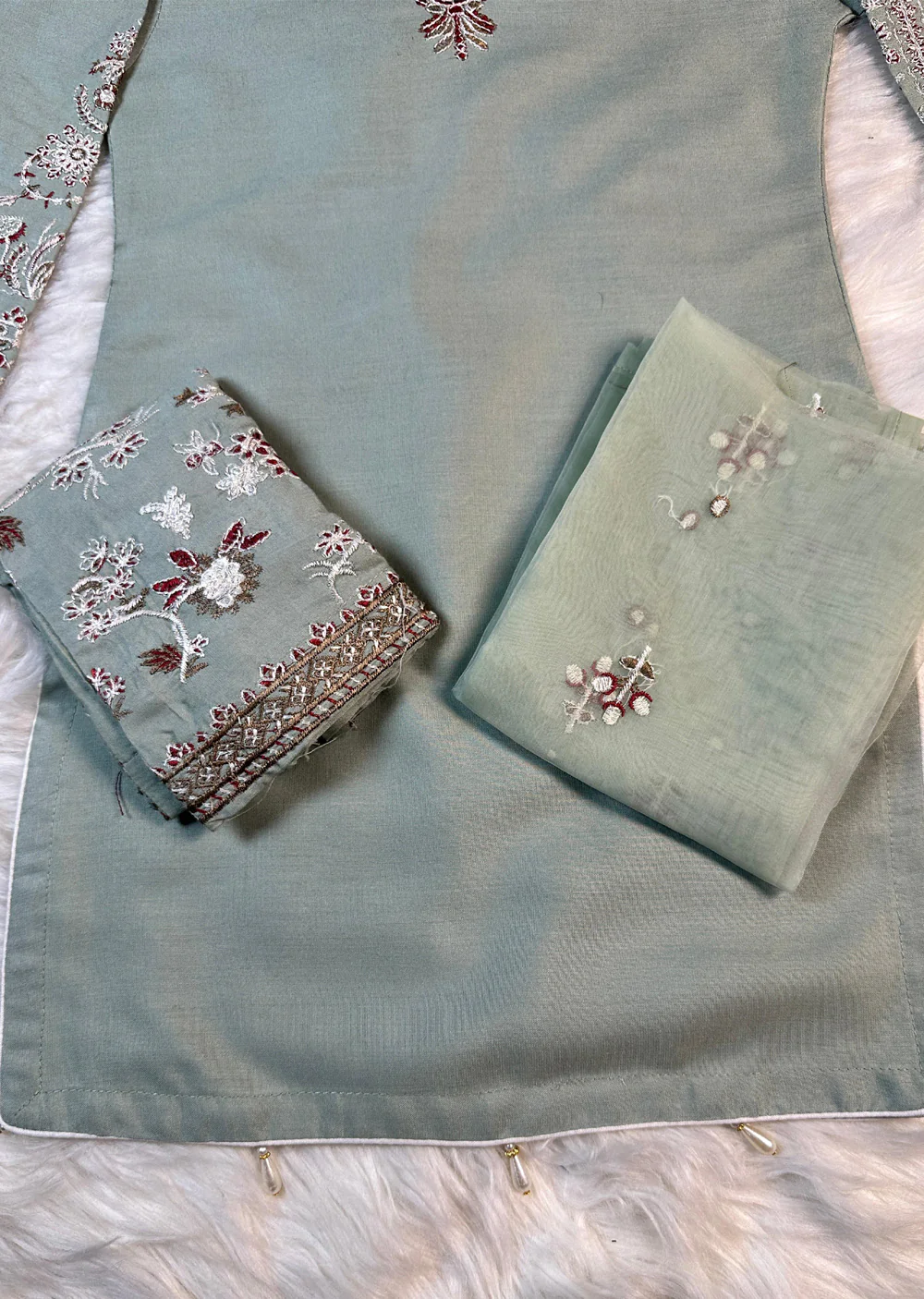 HK279 - KASHF - Green Linen Oufit - Mummy n Me - Image 5