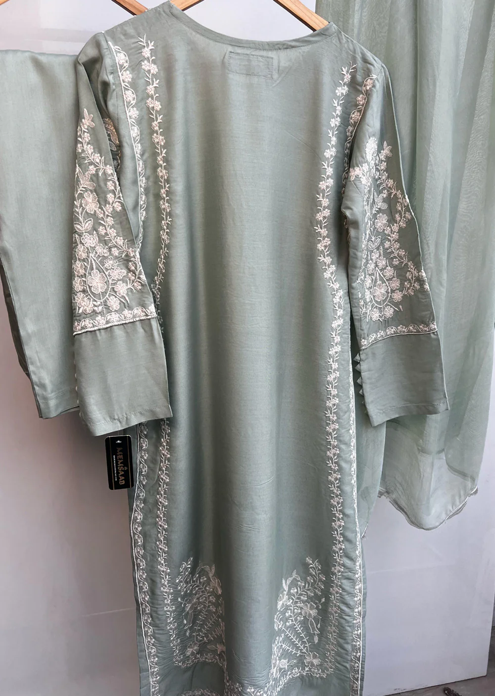 HK280 - Zareen - Mint - Mummy n Me Linen Outfit - Image 2