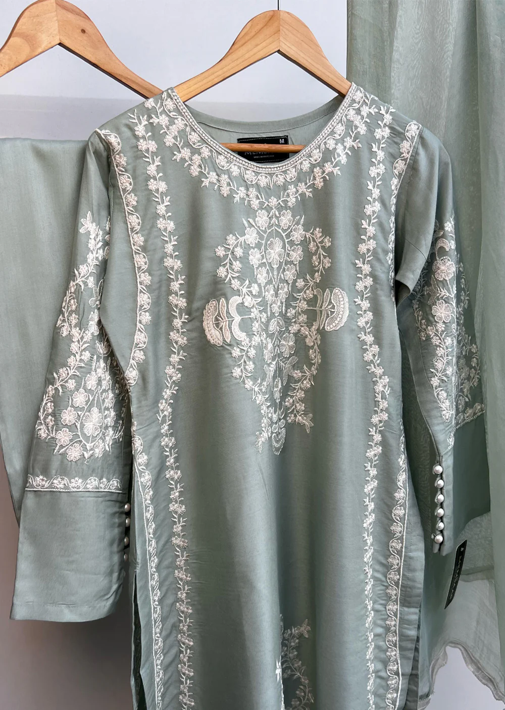 HK280 - Zareen - Mint - Mummy n Me Linen Outfit - Image 3