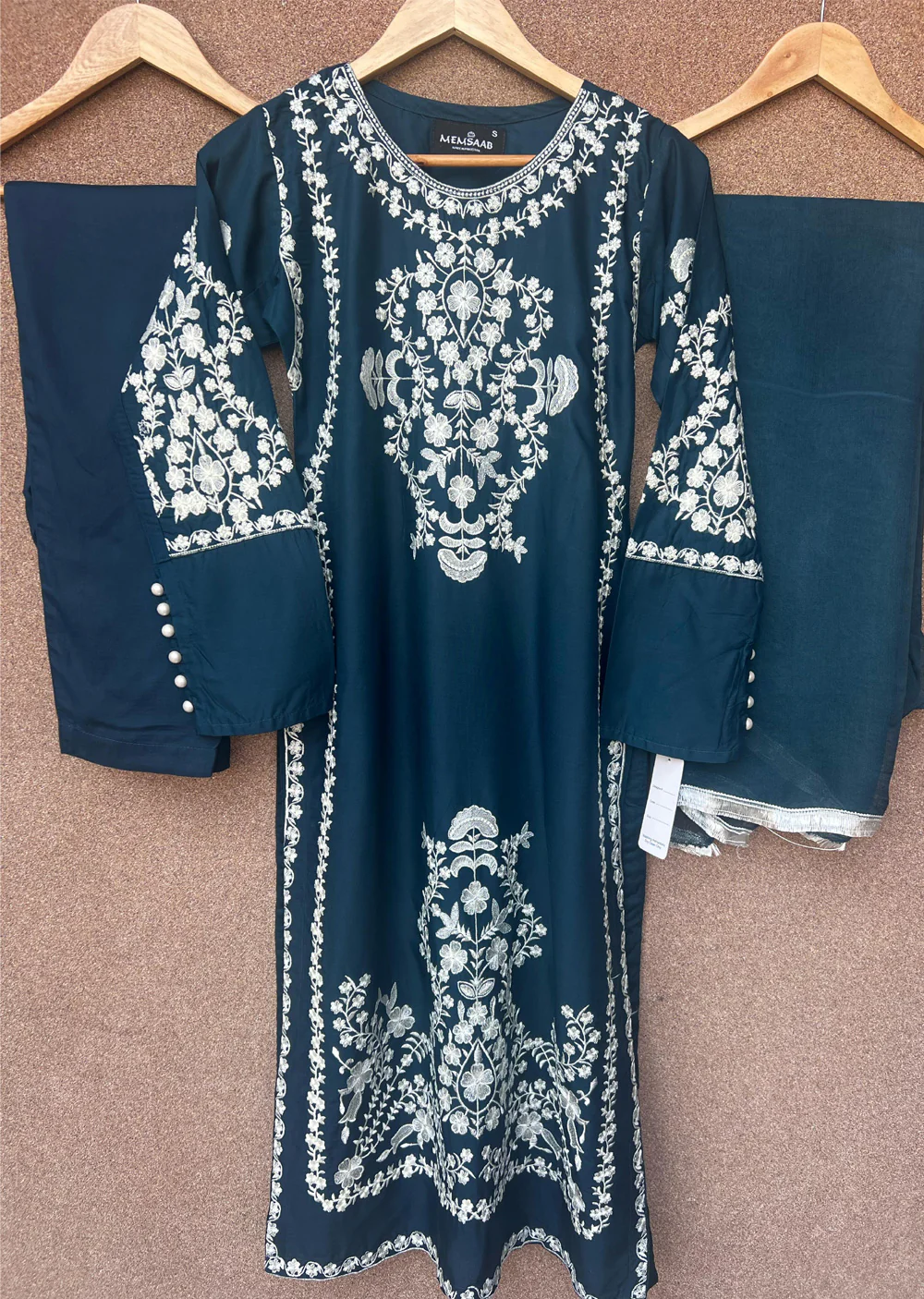 HK280 - Zareen - Teal - Mummy n Me Linen Outfit
