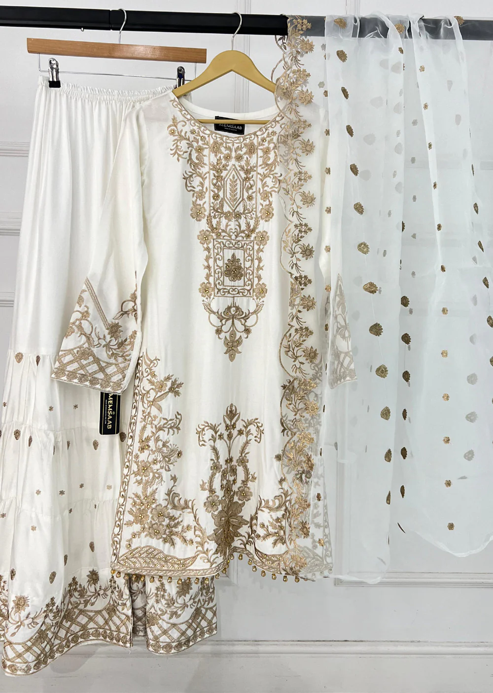 HK282- Suba - Linen Shararah Mummy n Me Suit - Image 4