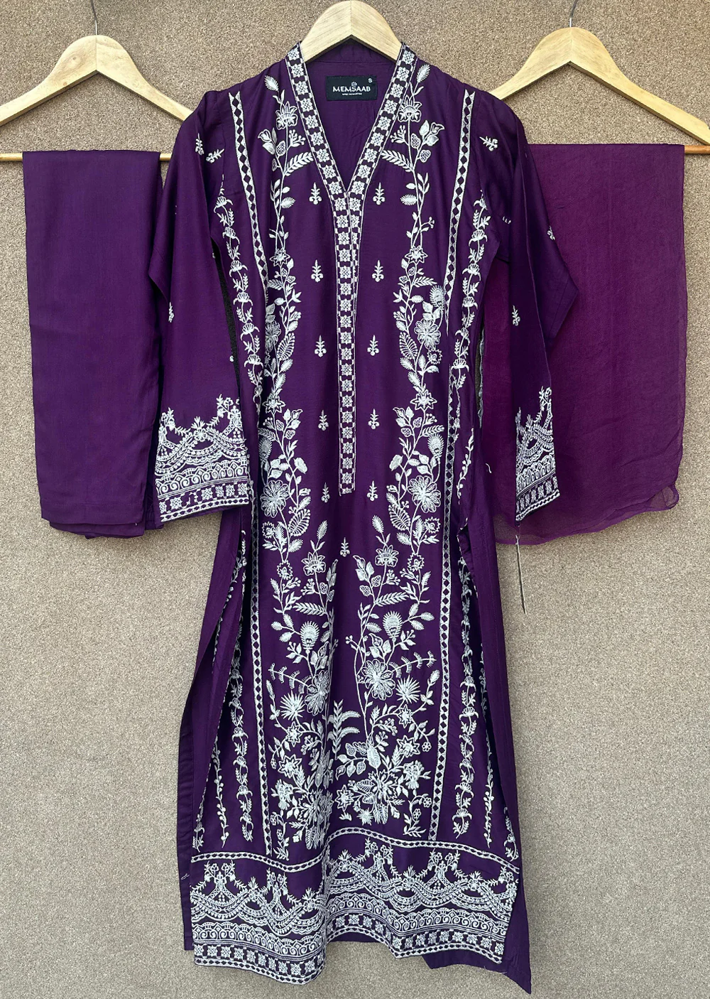 HK297 - Purple - Readymade - Mother & Daughter Linen Outfit 2025 - Image 6
