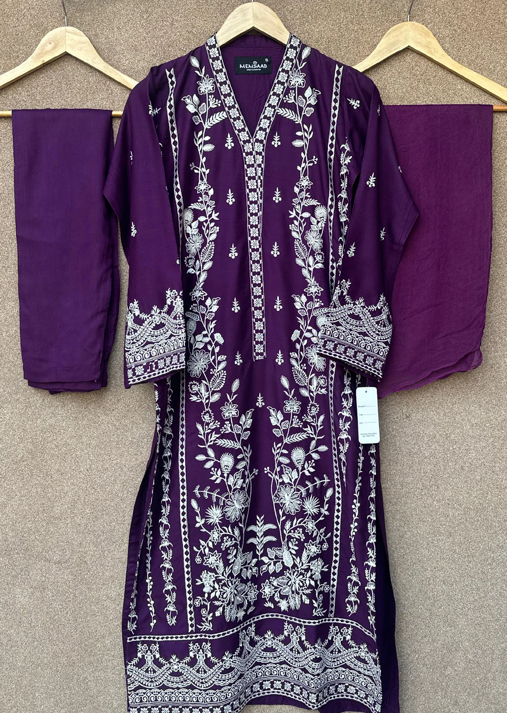 HK297 - Purple - Readymade - Mother & Daughter Linen Outfit 2025 - Image 7