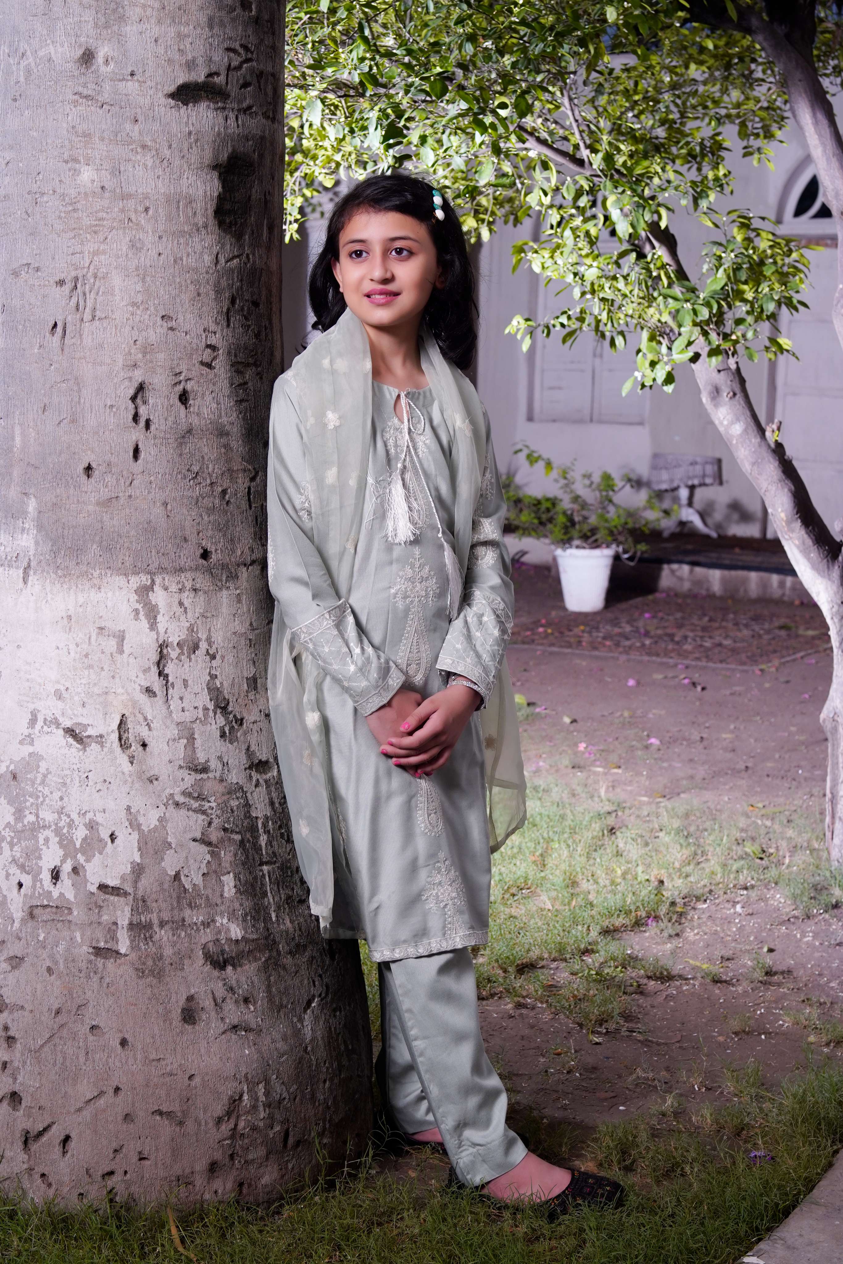 HK299 - Green - Readymade - Mummy n Me Linen Outfit 2025 - Image 11