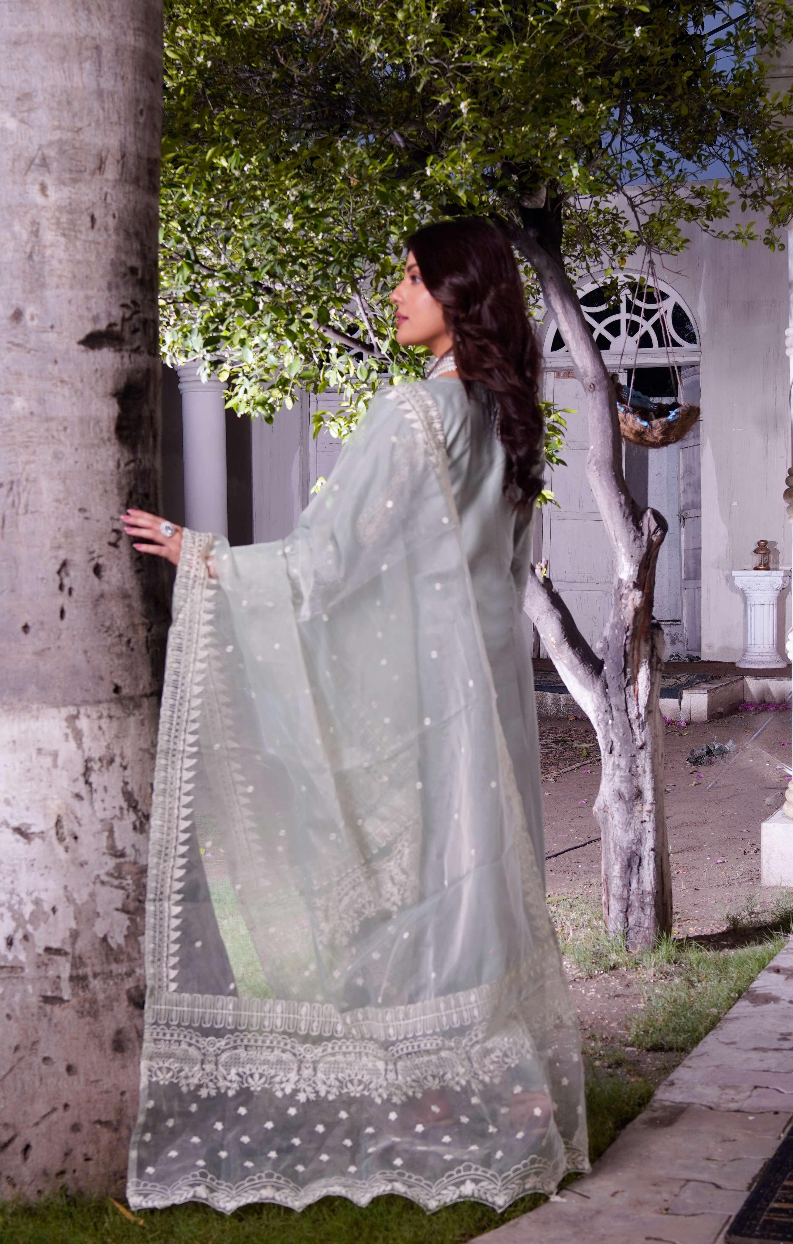 HK299 - Green - Readymade - Mummy n Me Linen Outfit 2025 - Image 3