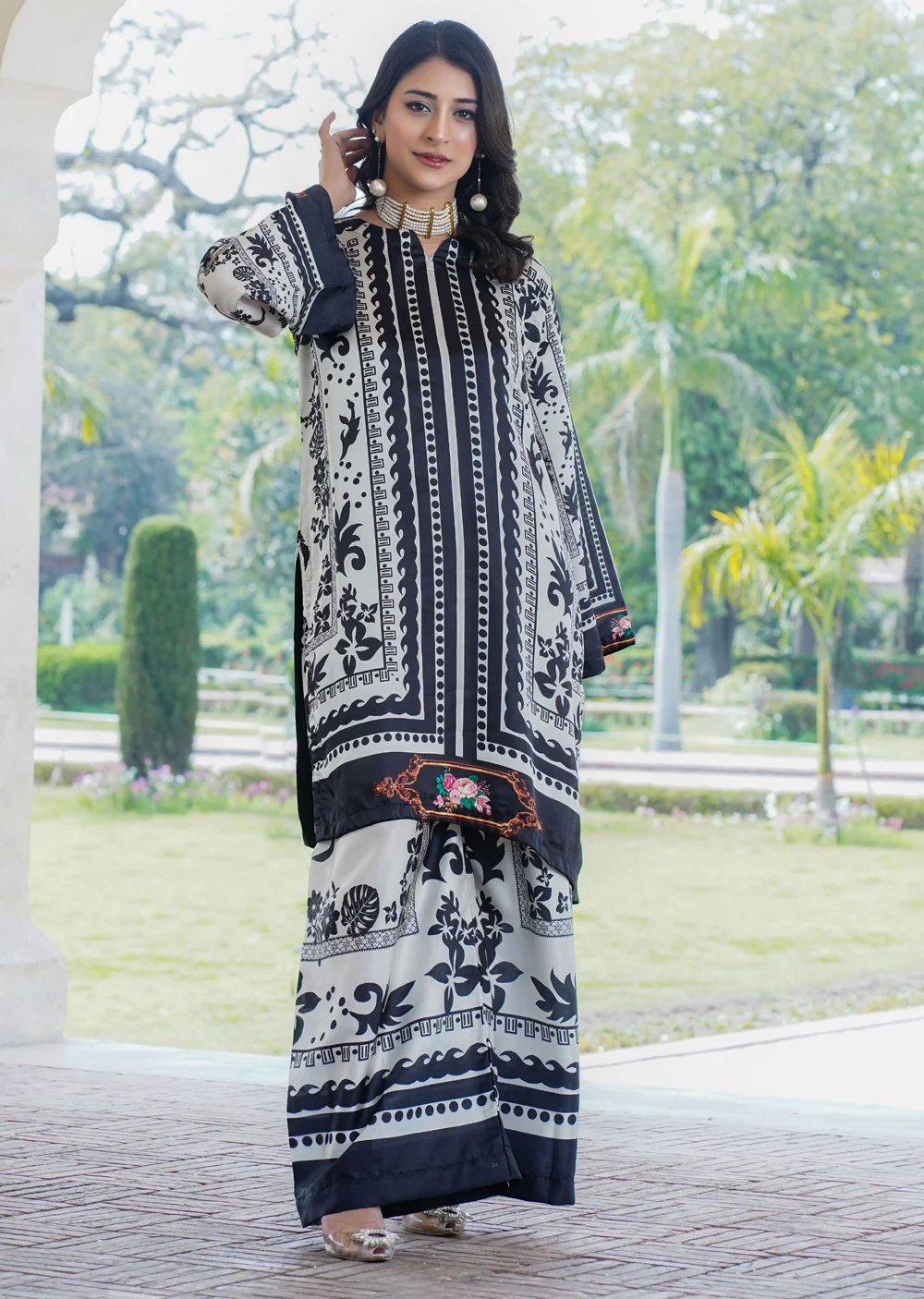 HK305 - Mint - Readymade Silk Outfit 2025 - Image 3