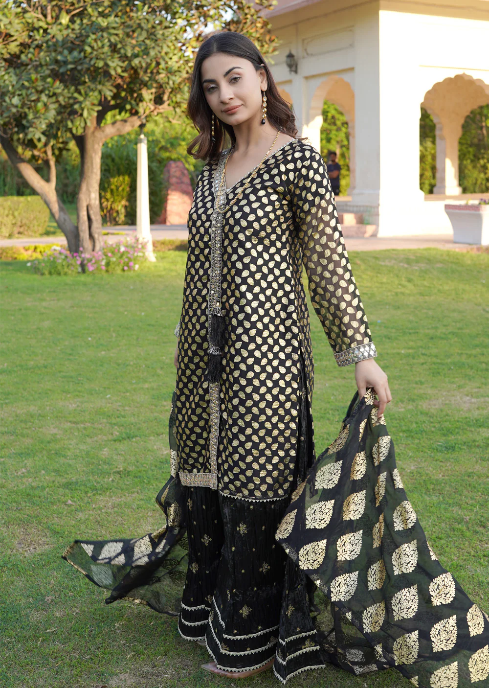 HK307 - Readymade Organza Outfit 2025 - Image 8