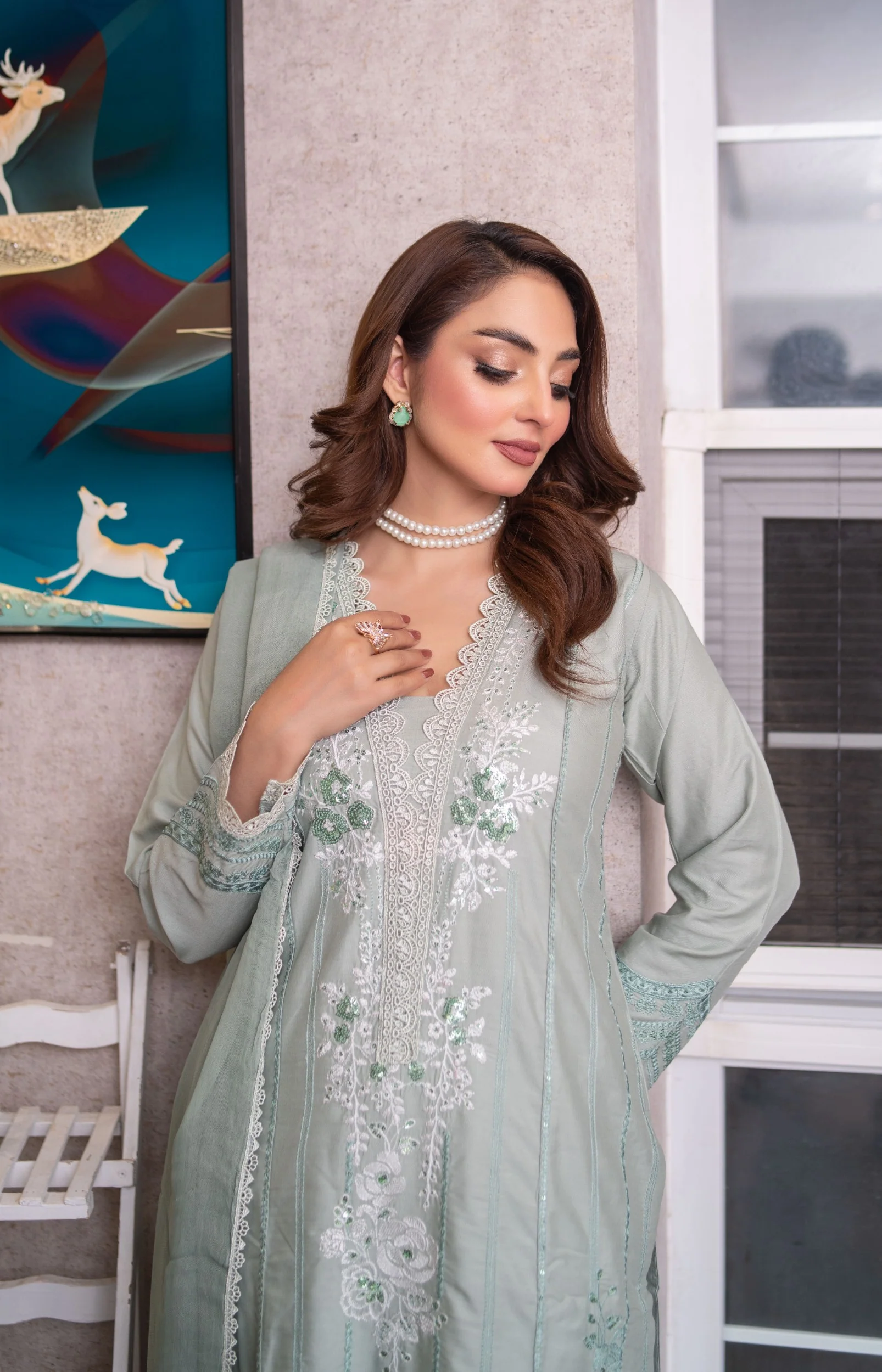 HK314 - Readymade Linen Mummy n Me Outfit - Image 5