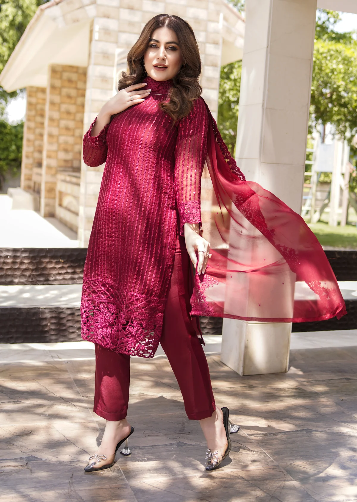 HK315 - Readymade Chiffon Outfit 2025