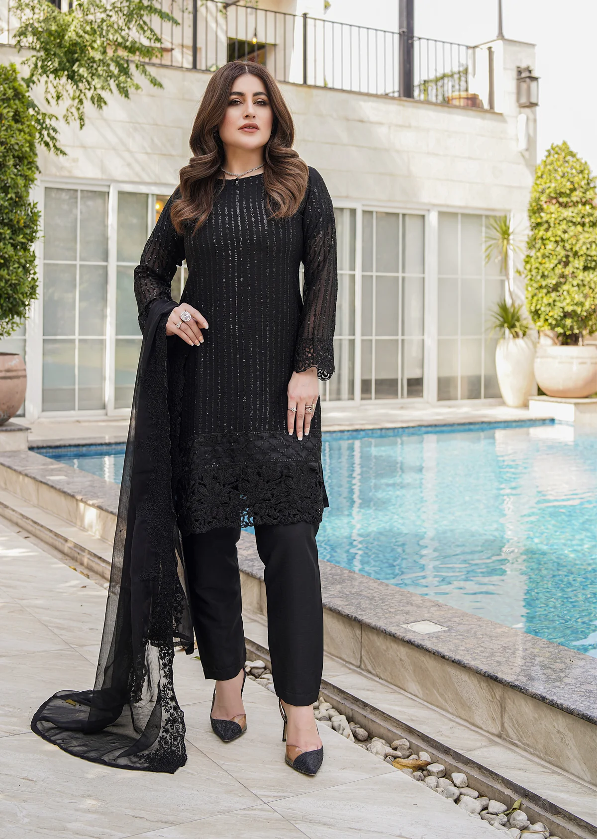 HK315 - Readymade Chiffon Outfit 2025 - Image 3