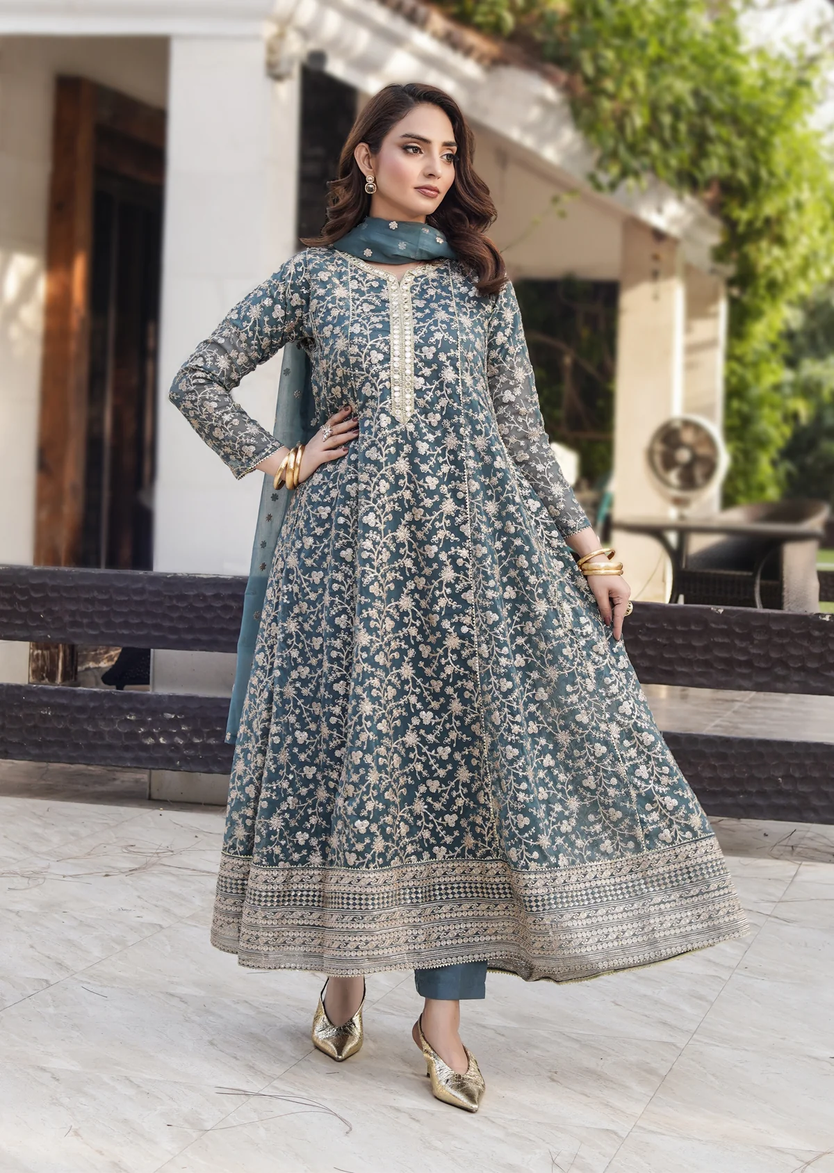 HK317 - Readymade Chiffon Outfit 2025 - Image 2
