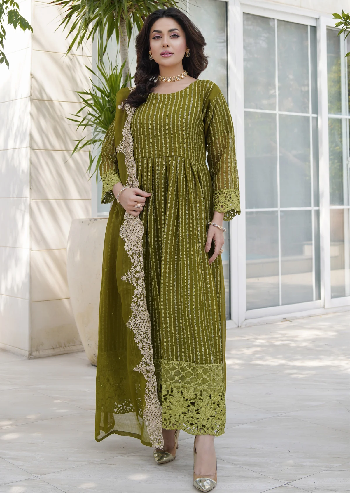 HK-318 - Readymade Chiffon Outfit DEAL OF THE WEEK - Image 34