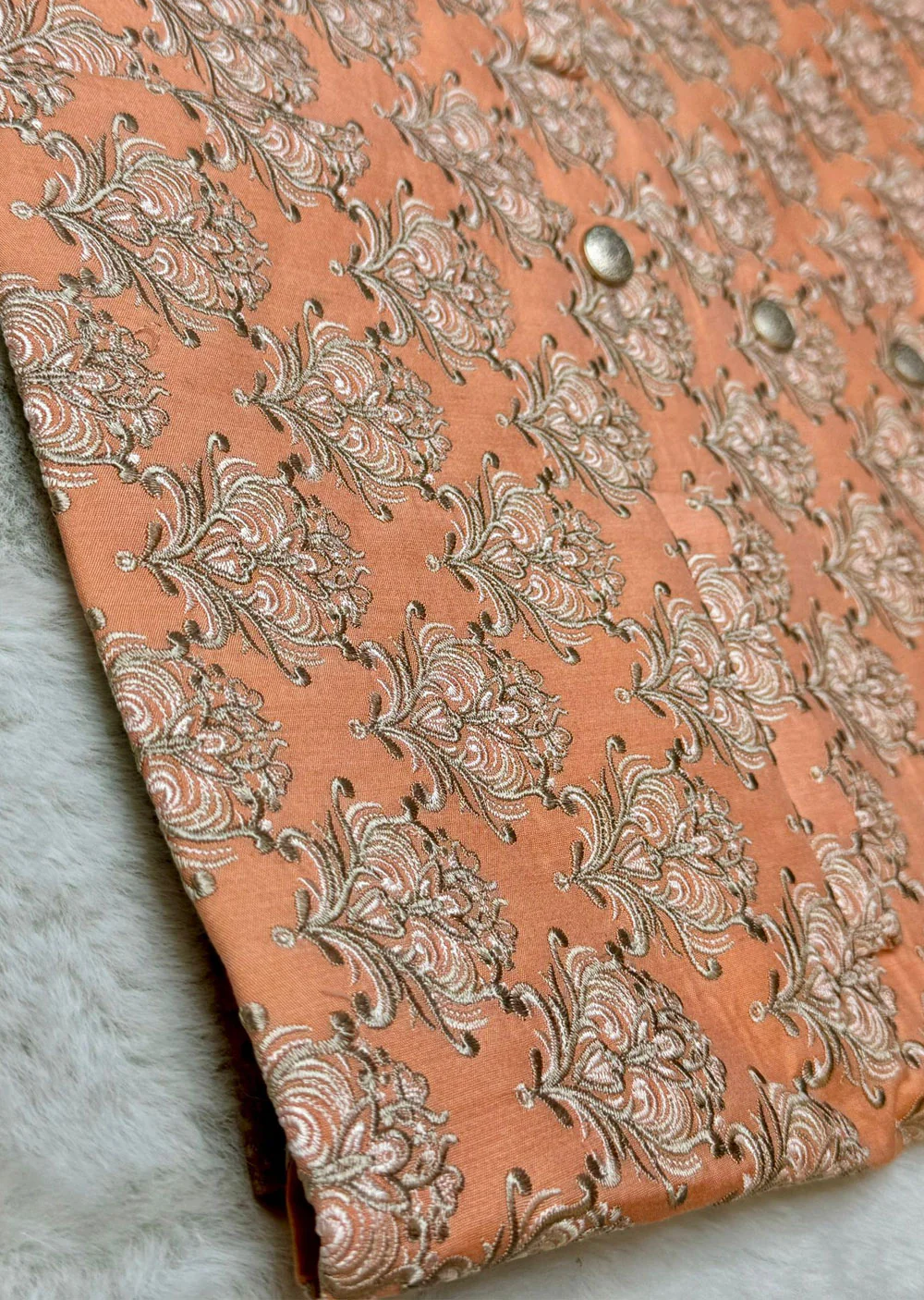 HM-48 Mens Premium Peach Waistcoat - Image 3