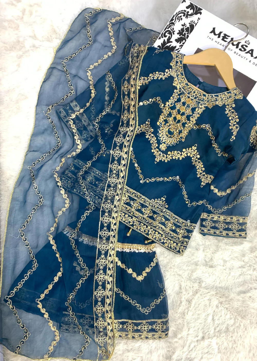 HMZDS-12 - Readymade - Embroidered Cotton Suit 2025