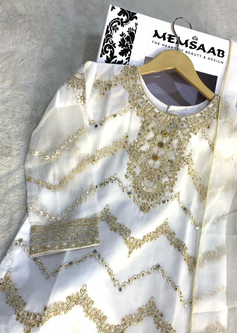 HMZDS-12 - Readymade - Embroidered Cotton Suit 2025 - Image 10