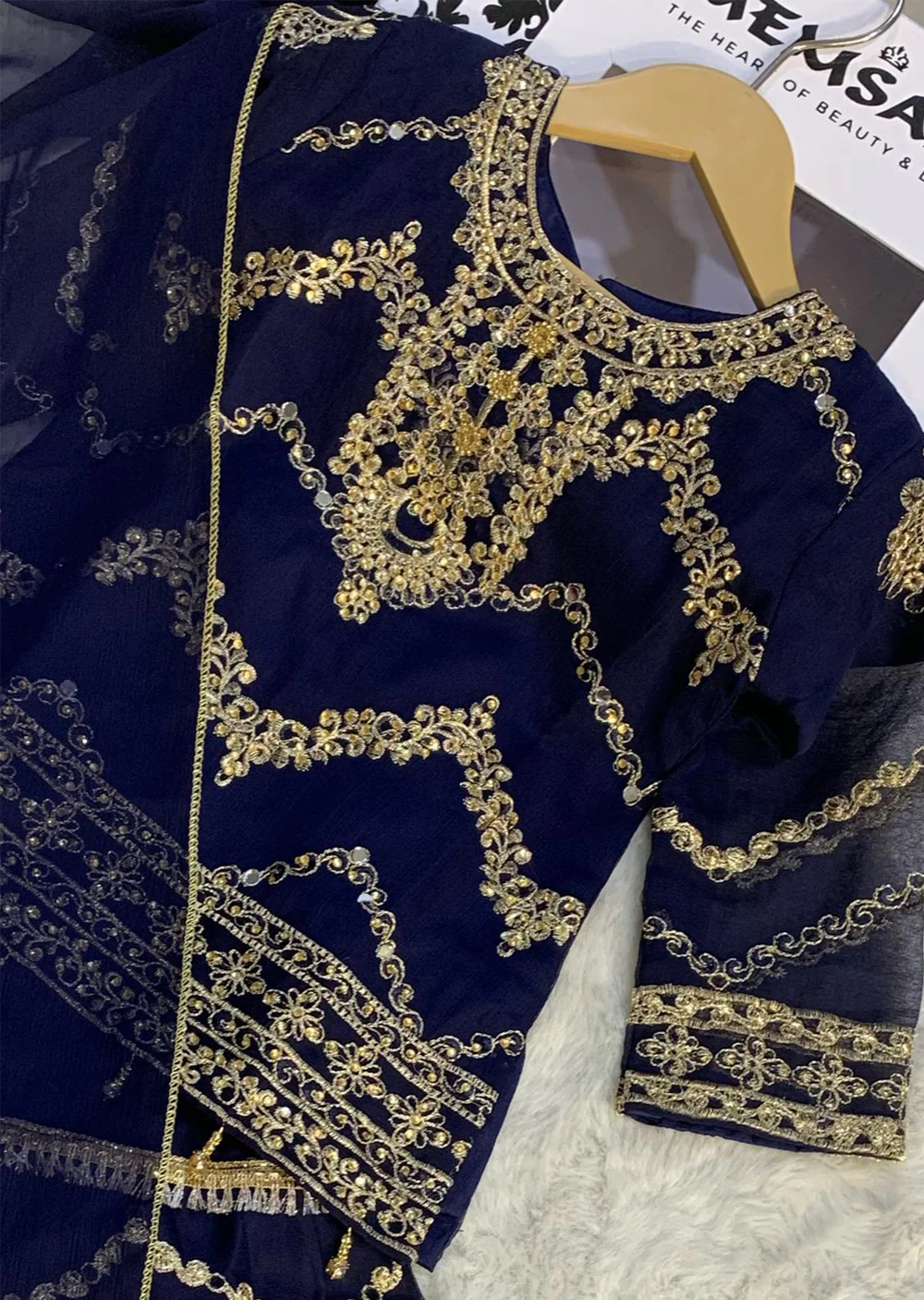 HMZDS-12 - Readymade - Embroidered Cotton Suit 2025 - Image 4