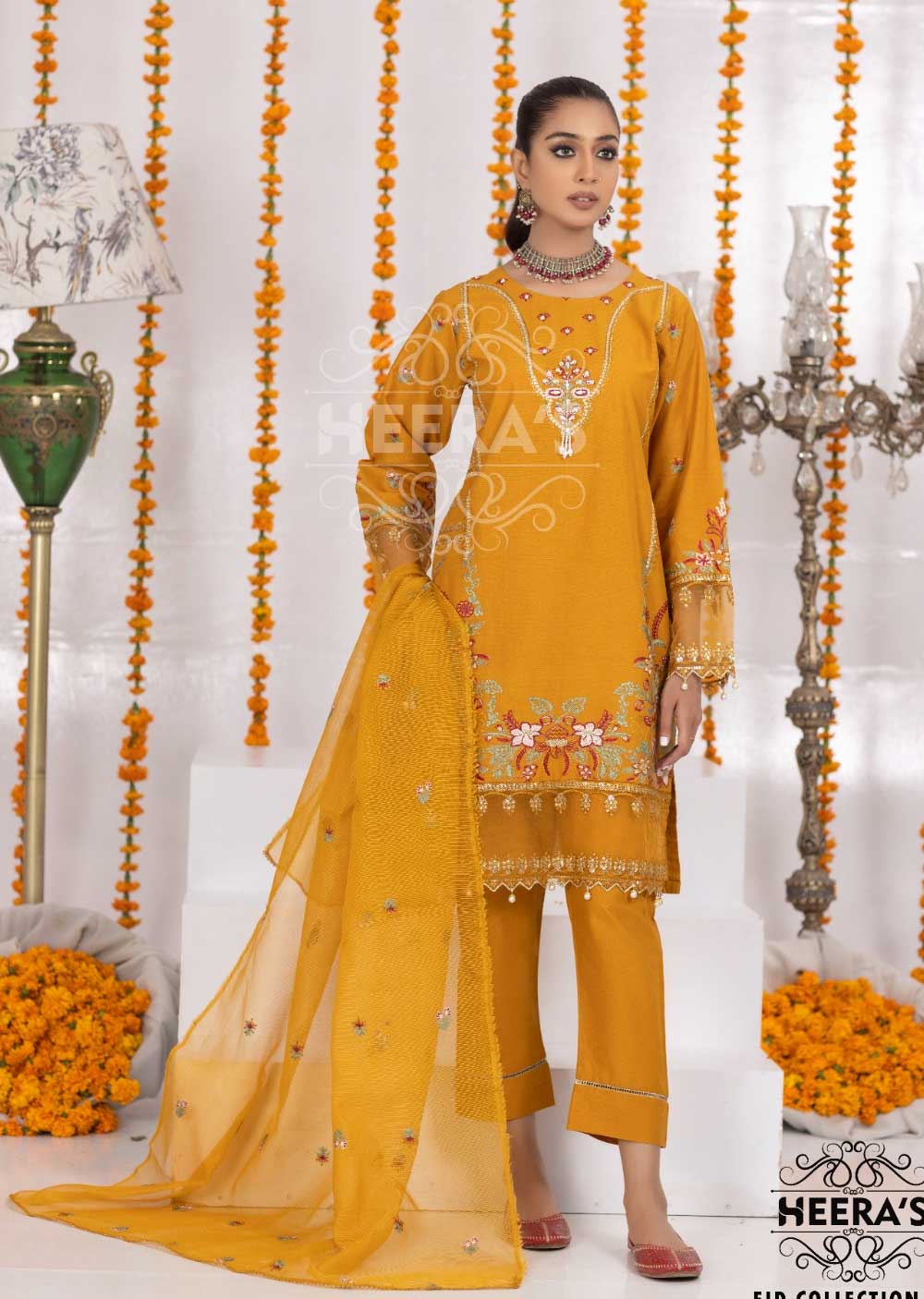 HSS-31 Readymade Mustard Lawn Suit