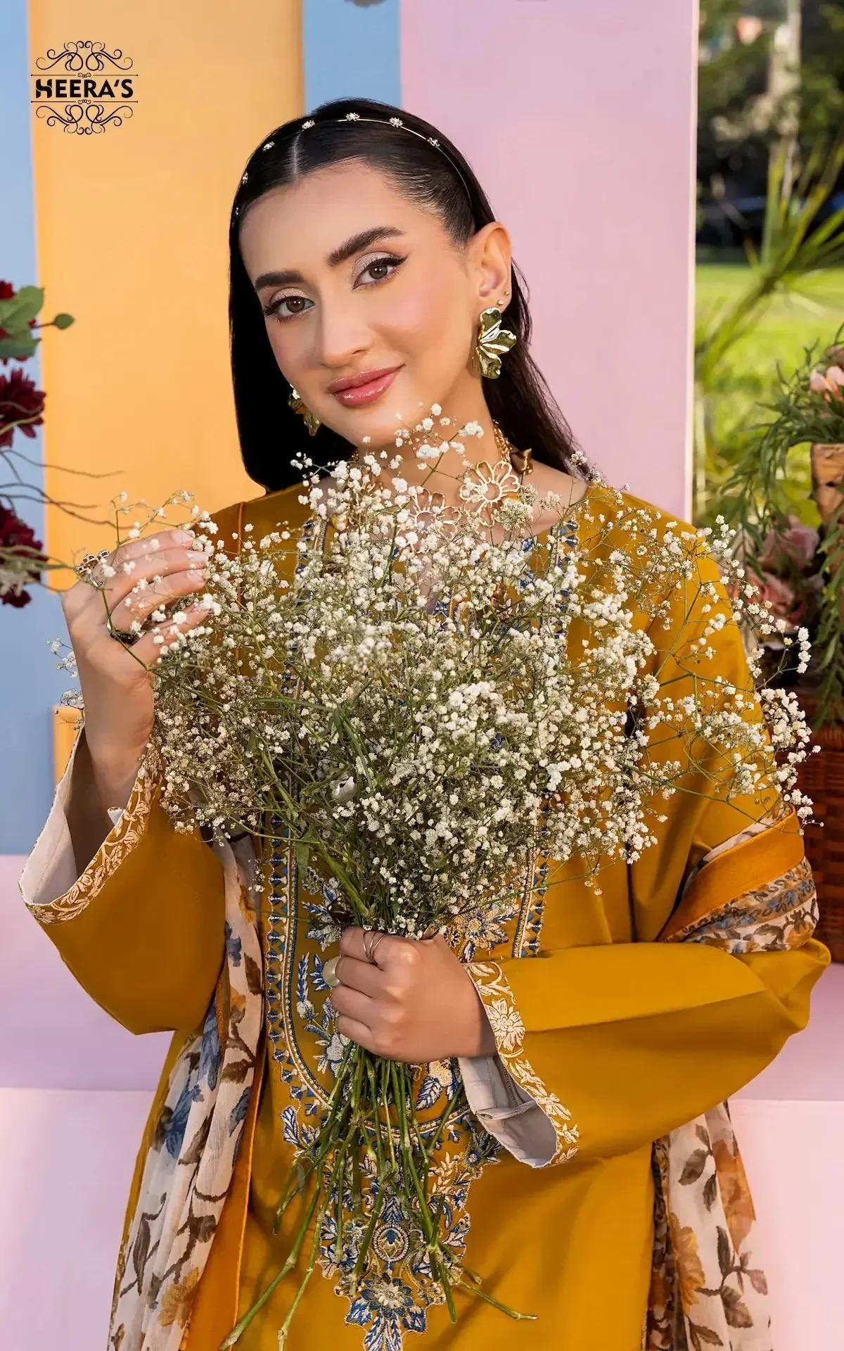 HSS-351- Readymade EIRENE MUSTARD Heeras Suit - Image 4