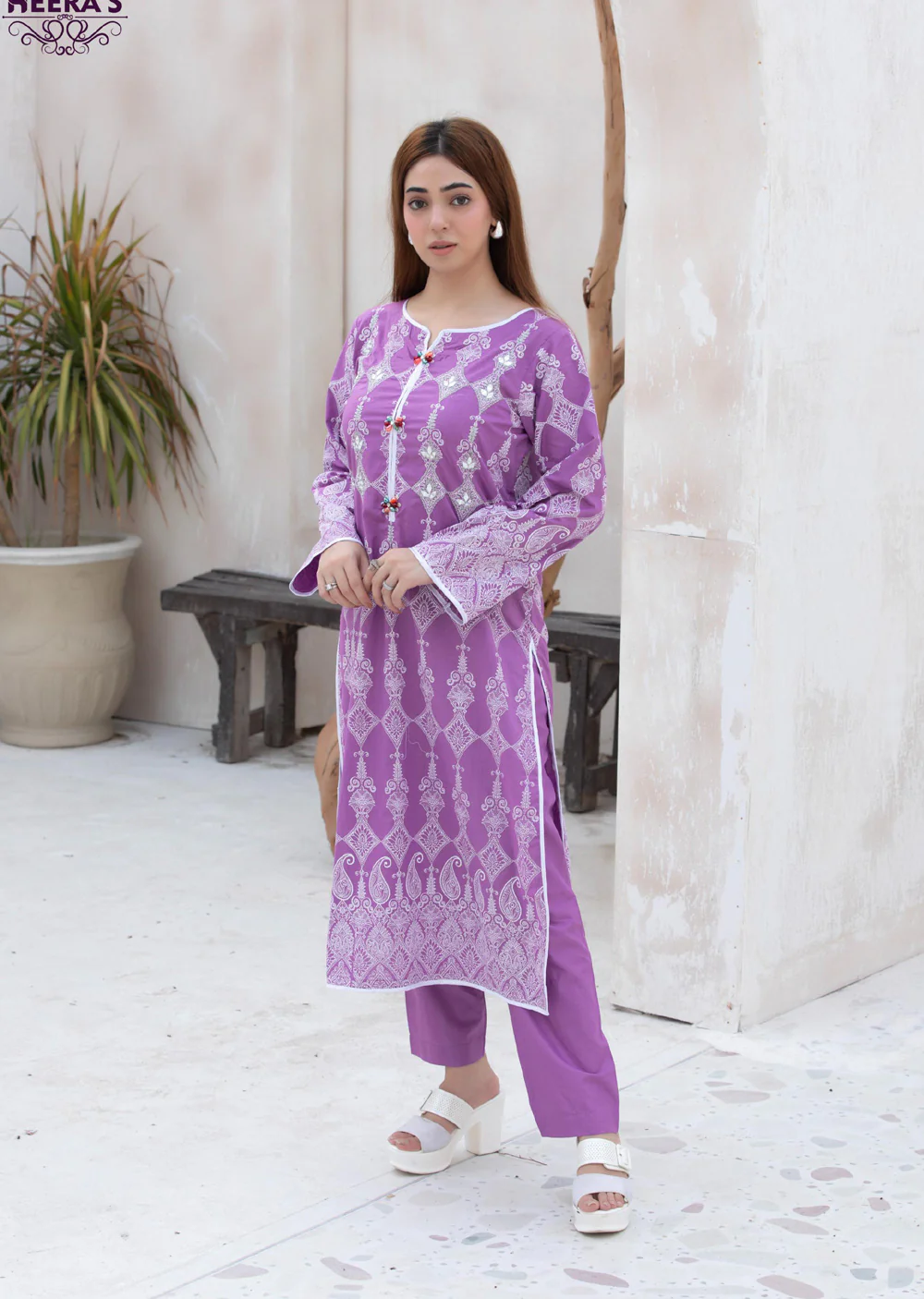 HSS-363- Readymade IVORY ROYALE Heeras Suit - Image 11