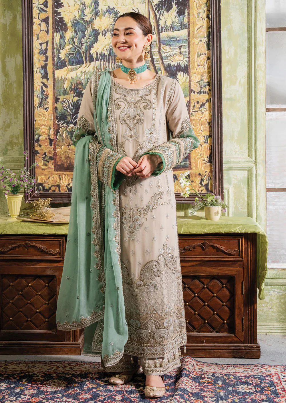 IM-198-R - Beena - Readymade - Naina Chiffon Collection by Imrozia 2024