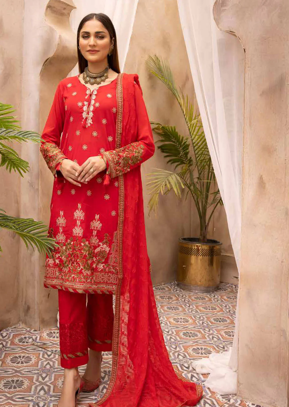 JH-777 - Unstitched - Pinks Collection by Johra Vol 4 2021