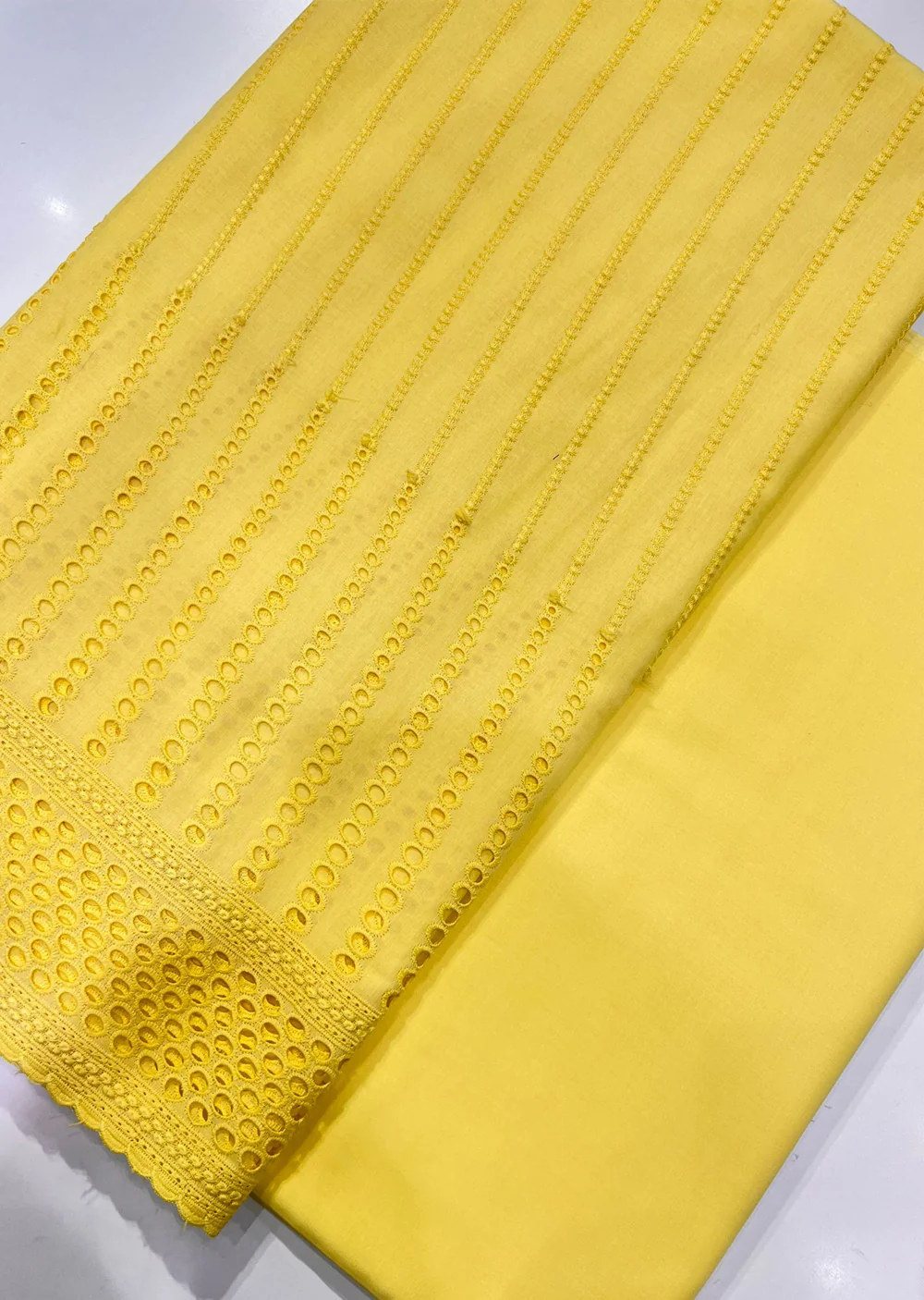 JR-1111 Yellow Unstitched 2 Piece Chickenkari Suit