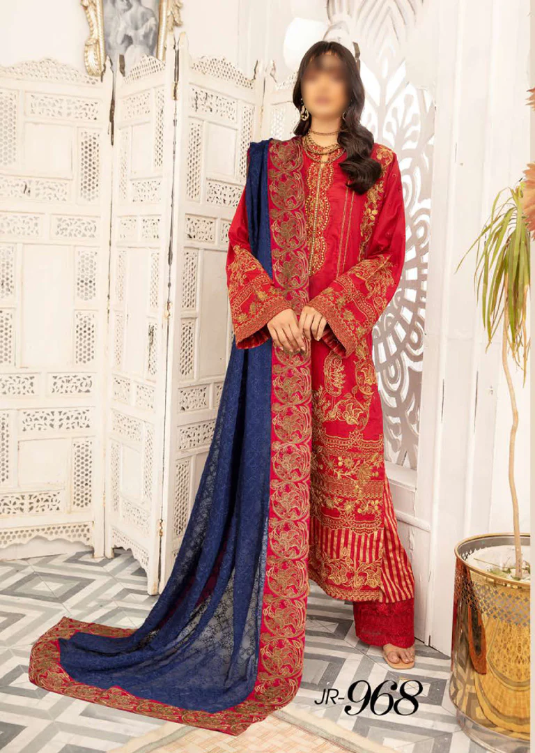 JRS-968 - Unstitched - Indigo Collection by Johra 2021