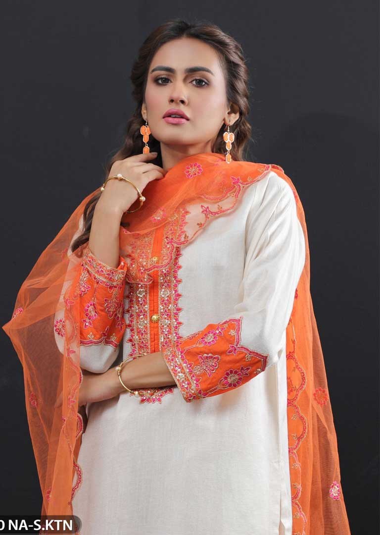 1890 - Readymade Embroidered Sha Posh Suit - Image 2