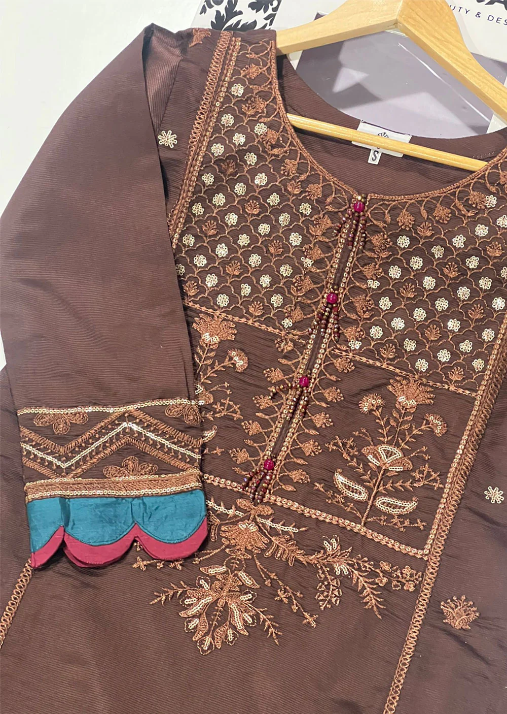 KLD1004 Yuvel - Readymade Khadi Net Suit - Image 8