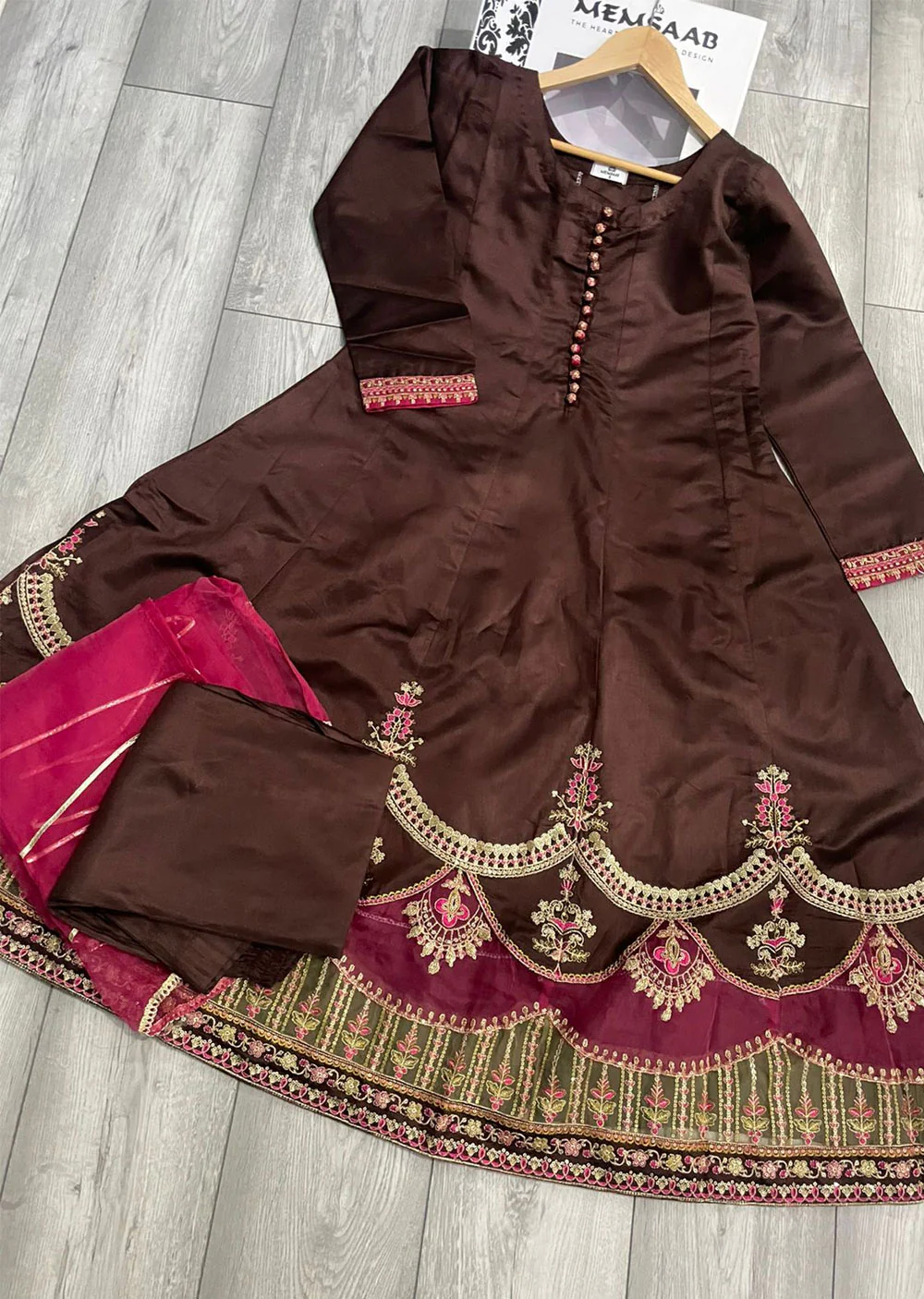 KLD1015 Billo - Readymade Khadi Net Suit - Image 12