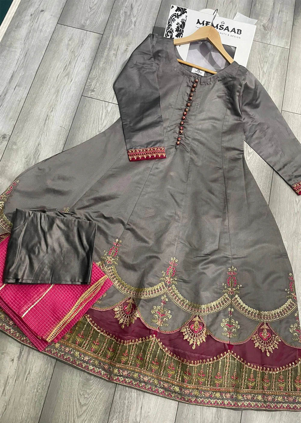 KLD1015 Billo - Readymade Khadi Net Suit - Image 16