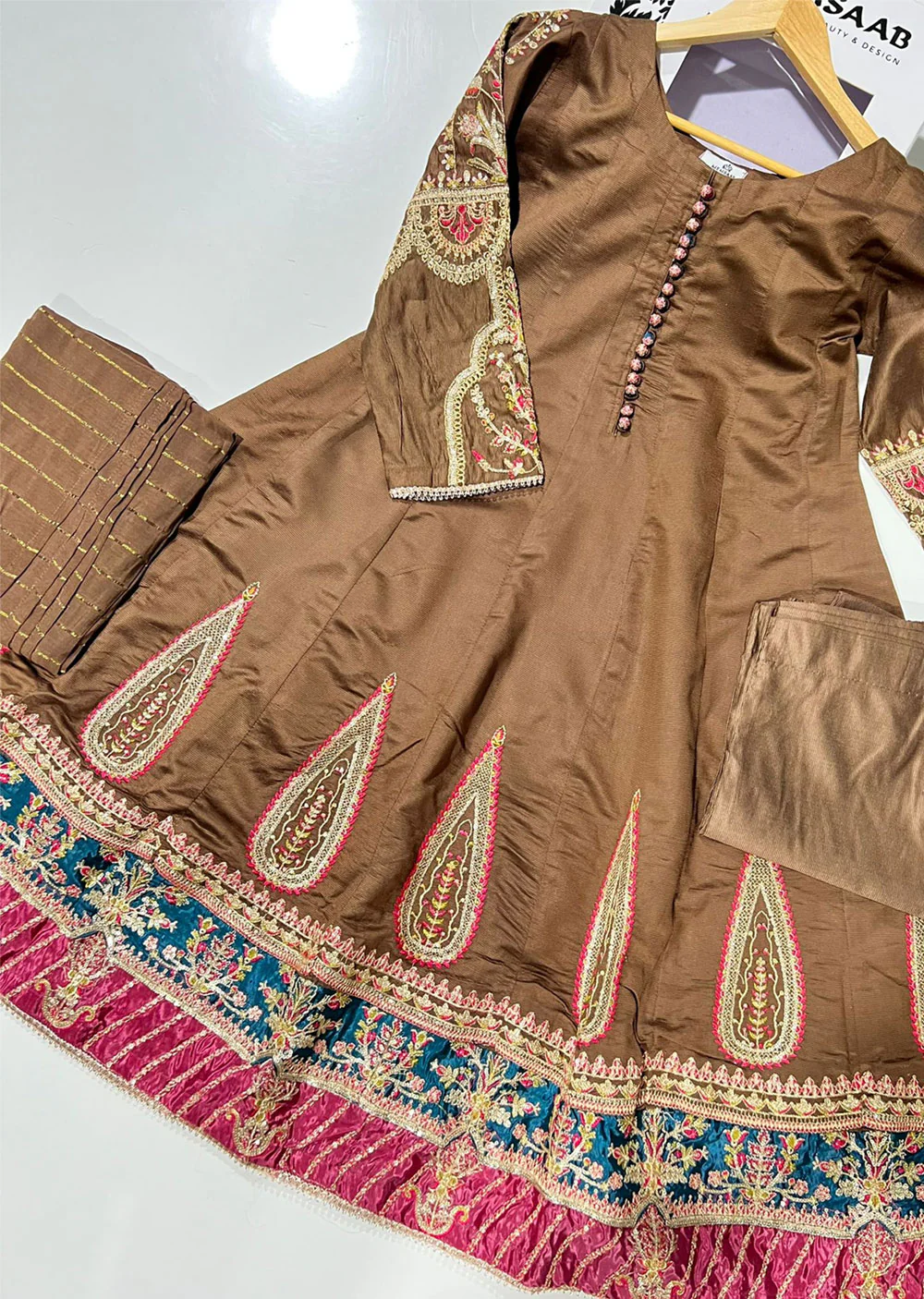 KLD1015 Billo - Readymade Khadi Net Suit - Image 17