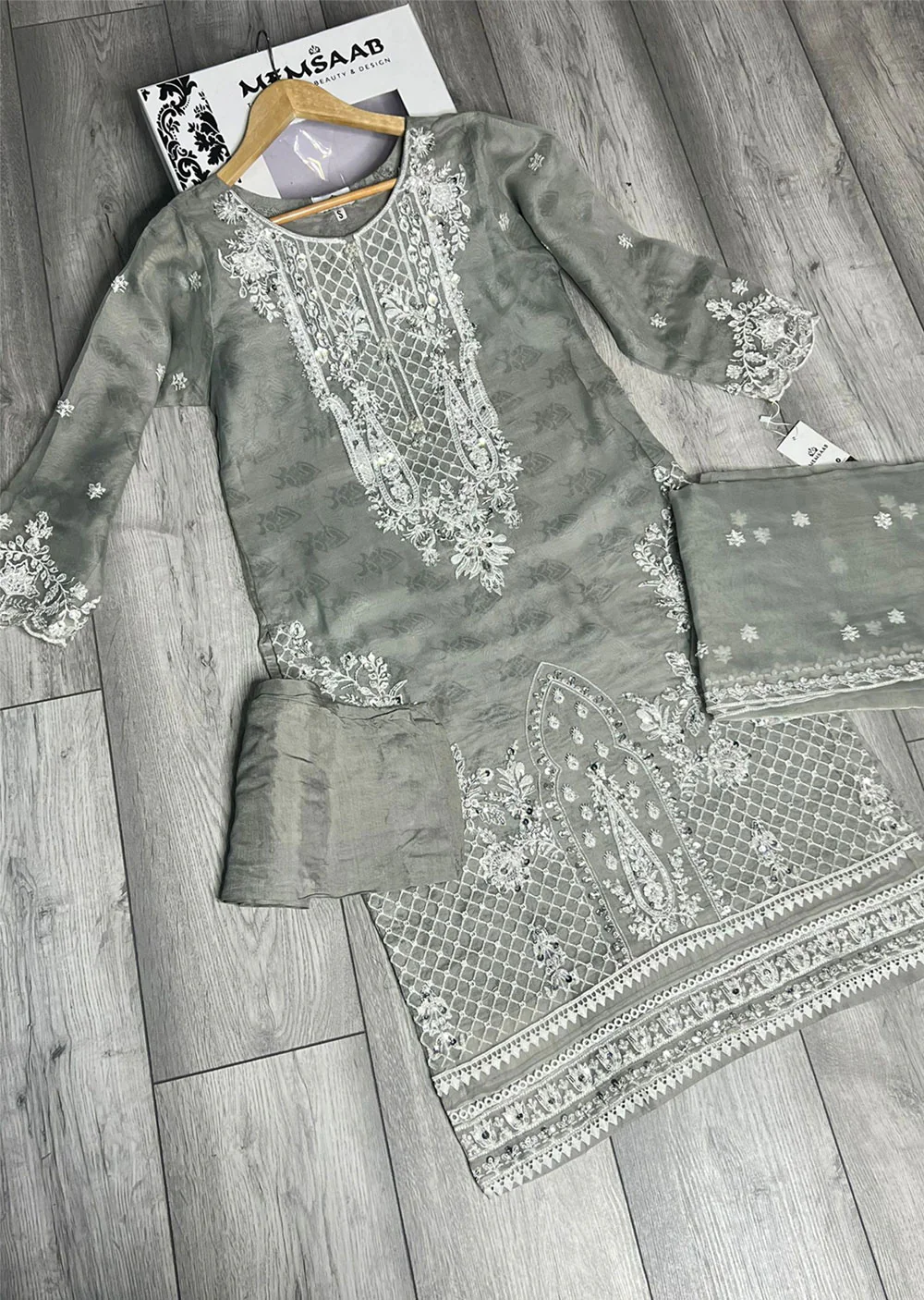 KLD1016 Aera - Readymade Organza Suit - Image 6
