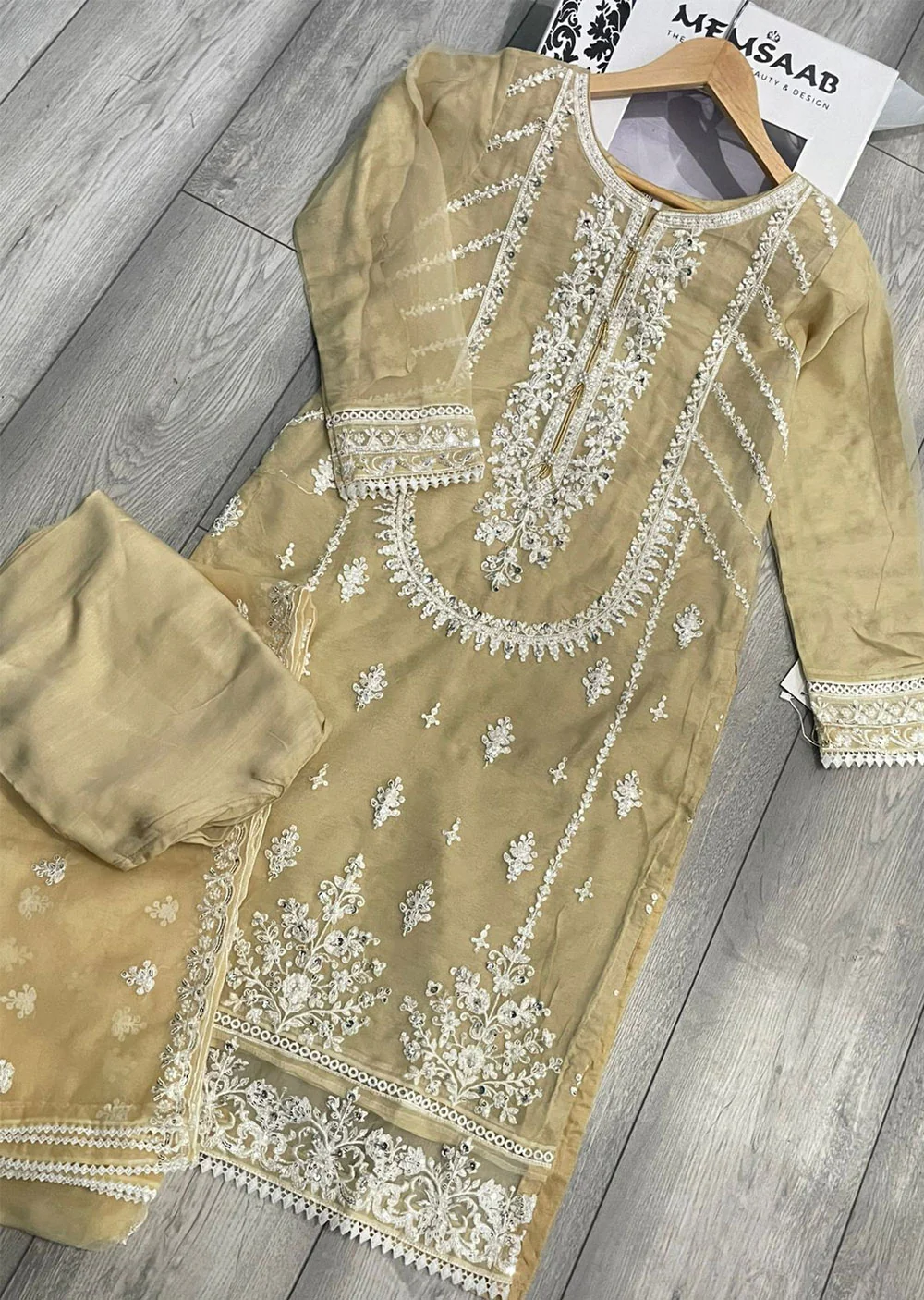 KLD1023 Rivaa - Readymade Organza Suit - Image 4