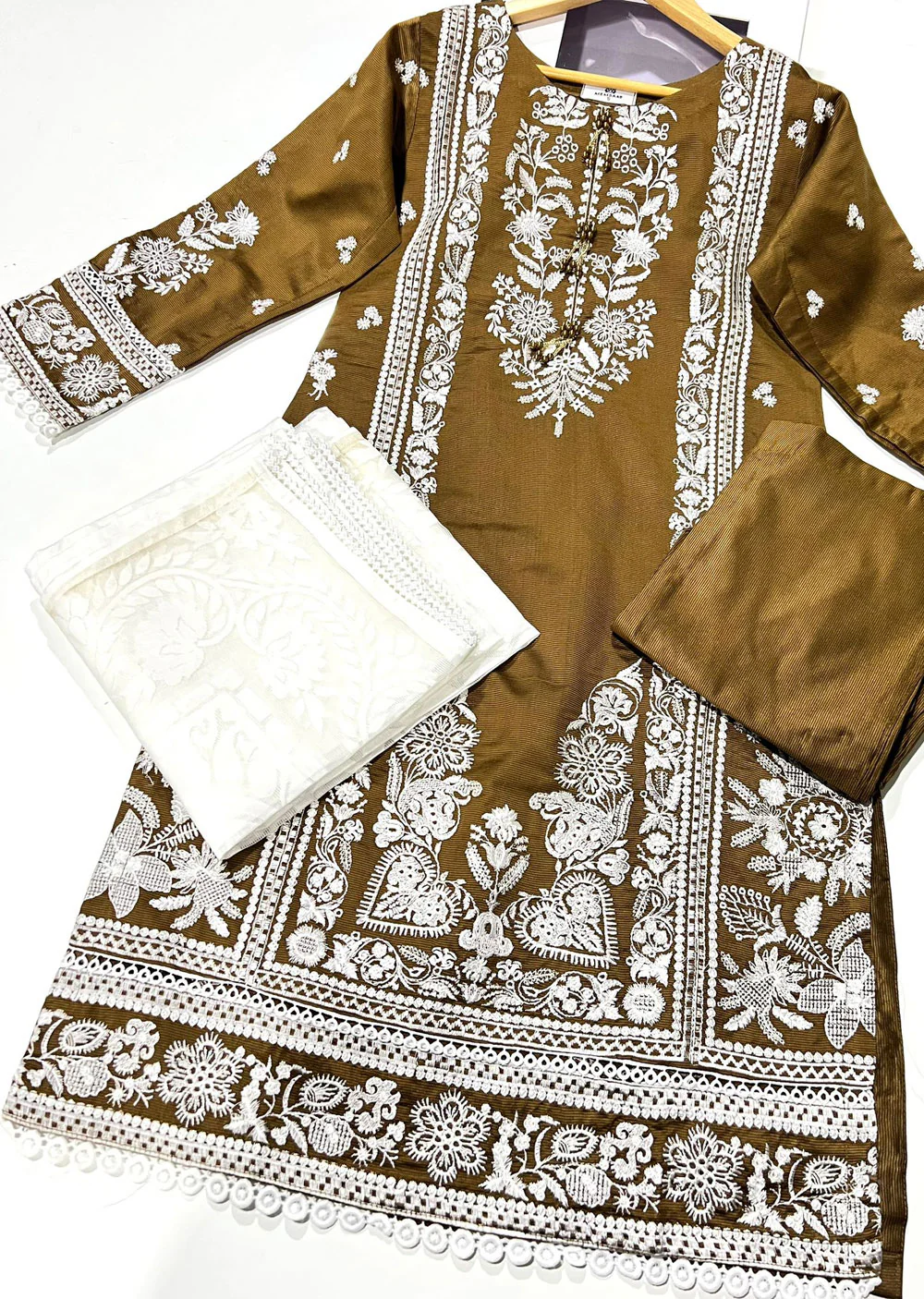 KLD1032 Ova - Readymade Khadi Net Suit - Image 4