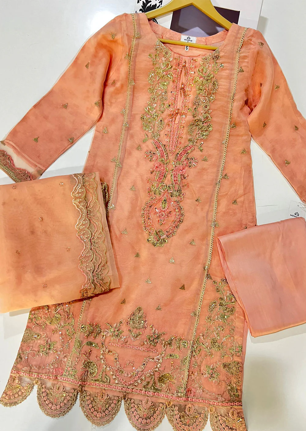 KLD1035 Ashana Readymade Organza Suit - Image 10