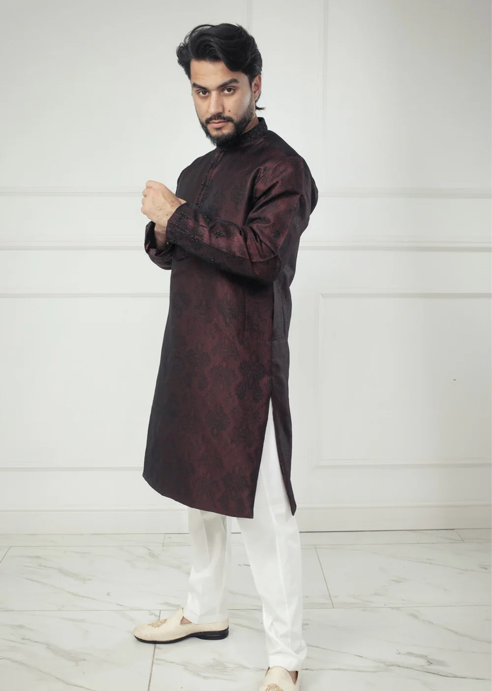 KRT-07 - Readymade - Mens Kurta Trouser Set - Image 2