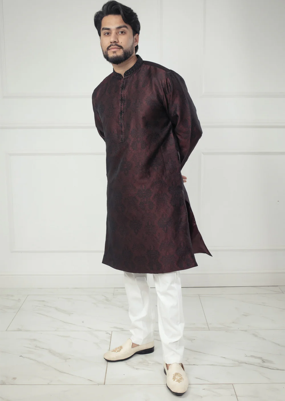 KRT-07 - Readymade - Mens Kurta Trouser Set - Image 4
