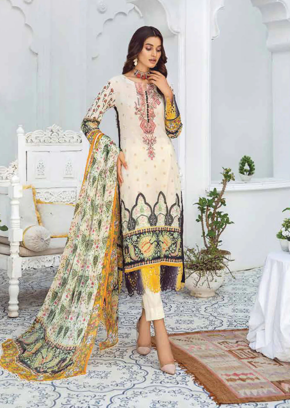 DPLC-01-R - Pegasus - Readymade - Dahlia Printed Lawn Collection 2023