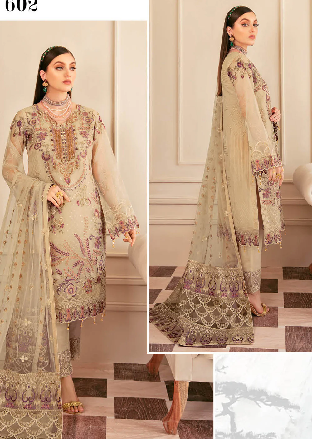 M-602-R - Readymade - Ramsha Minhal Vol 6 2024