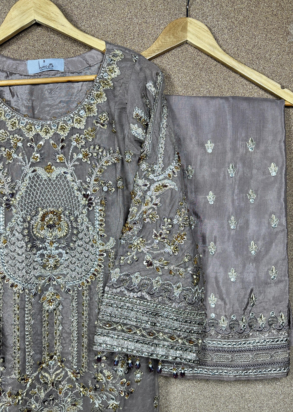 MBDR-14-A - Readymade - Imrozia Embroidered Net Collection 2025 - Image 4