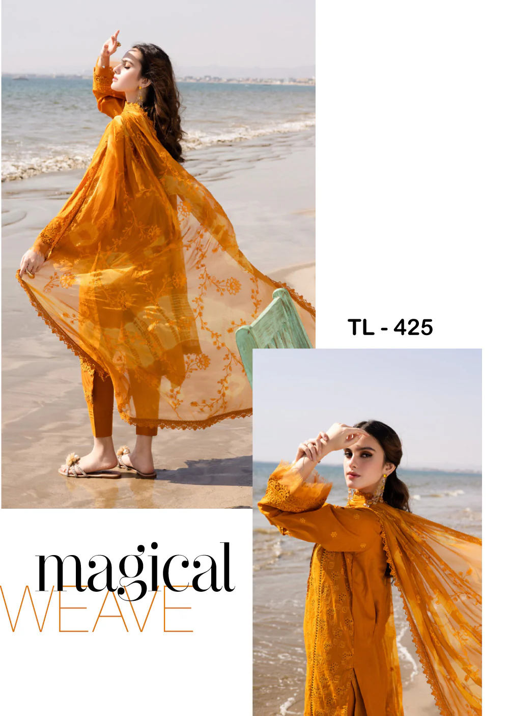 THZ-425 - Readymade - Tehzeeb Chickenkari Lawn Collection 2025 - Image 2