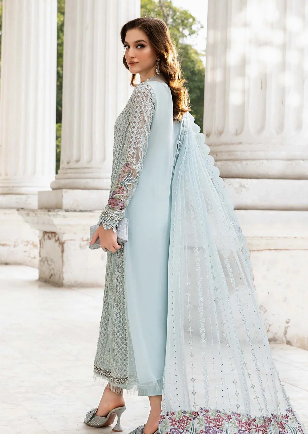 MPC-24-103 - Unstitched - Maria B Embroidered Chiffon 2024 - Image 6