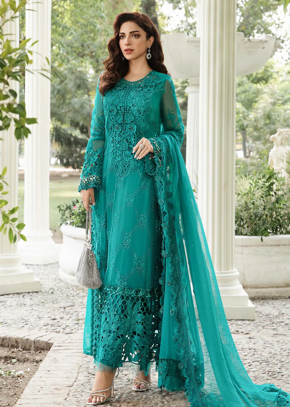 MPC-24-105 - Unstitched - Maria B Embroidered Chiffon 2024 - Image 6