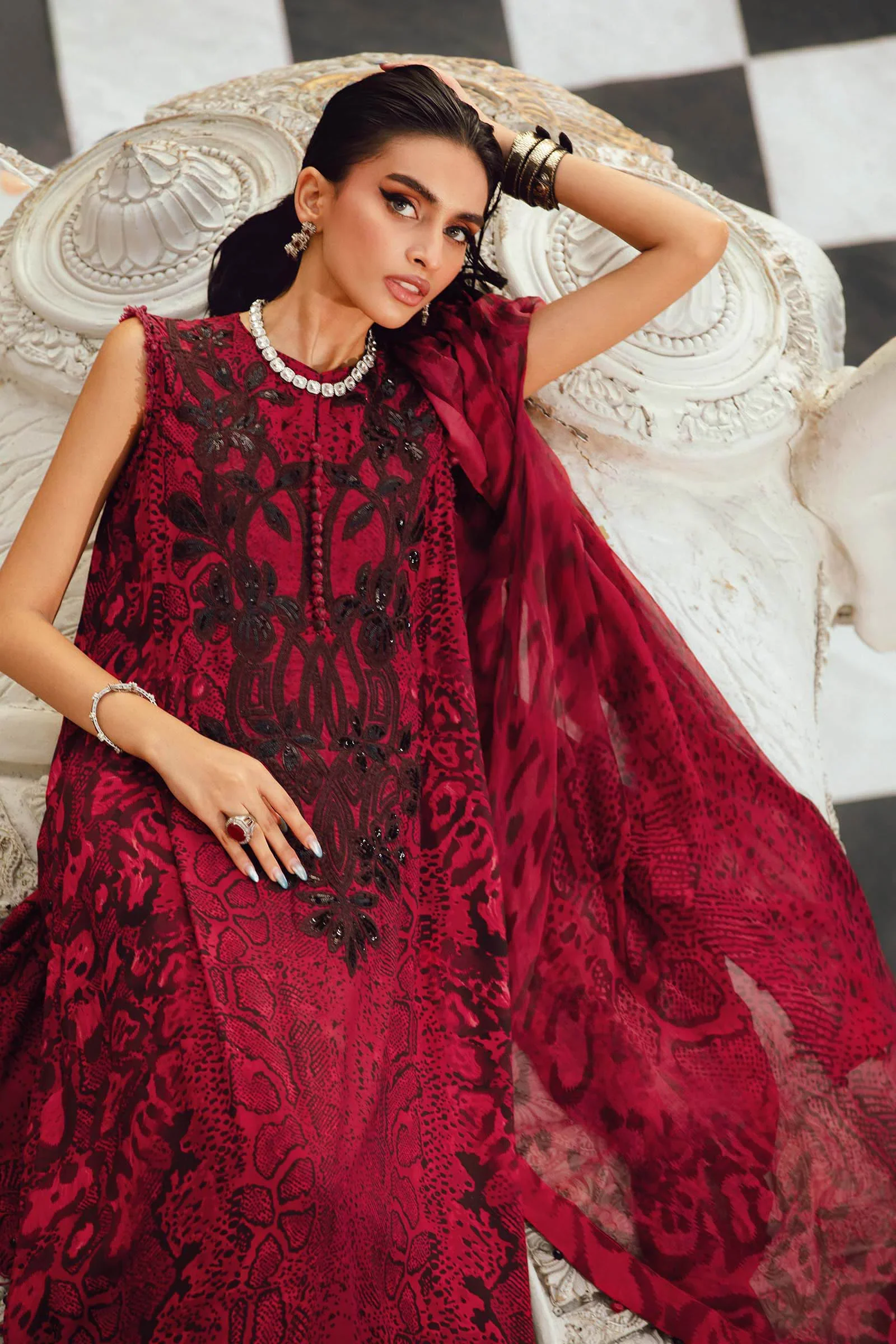 MPTR-2702-A- Unstitched - Maria B MPRINTS Collection 2025 - Image 6