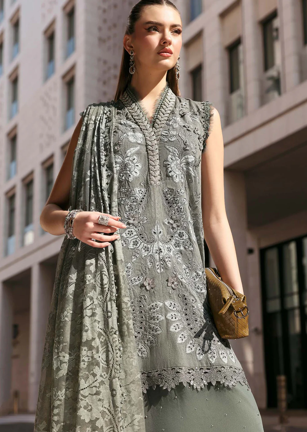 MPT2603-B Unstitched - Maria B LUXE LAWN 2026 - Image 2