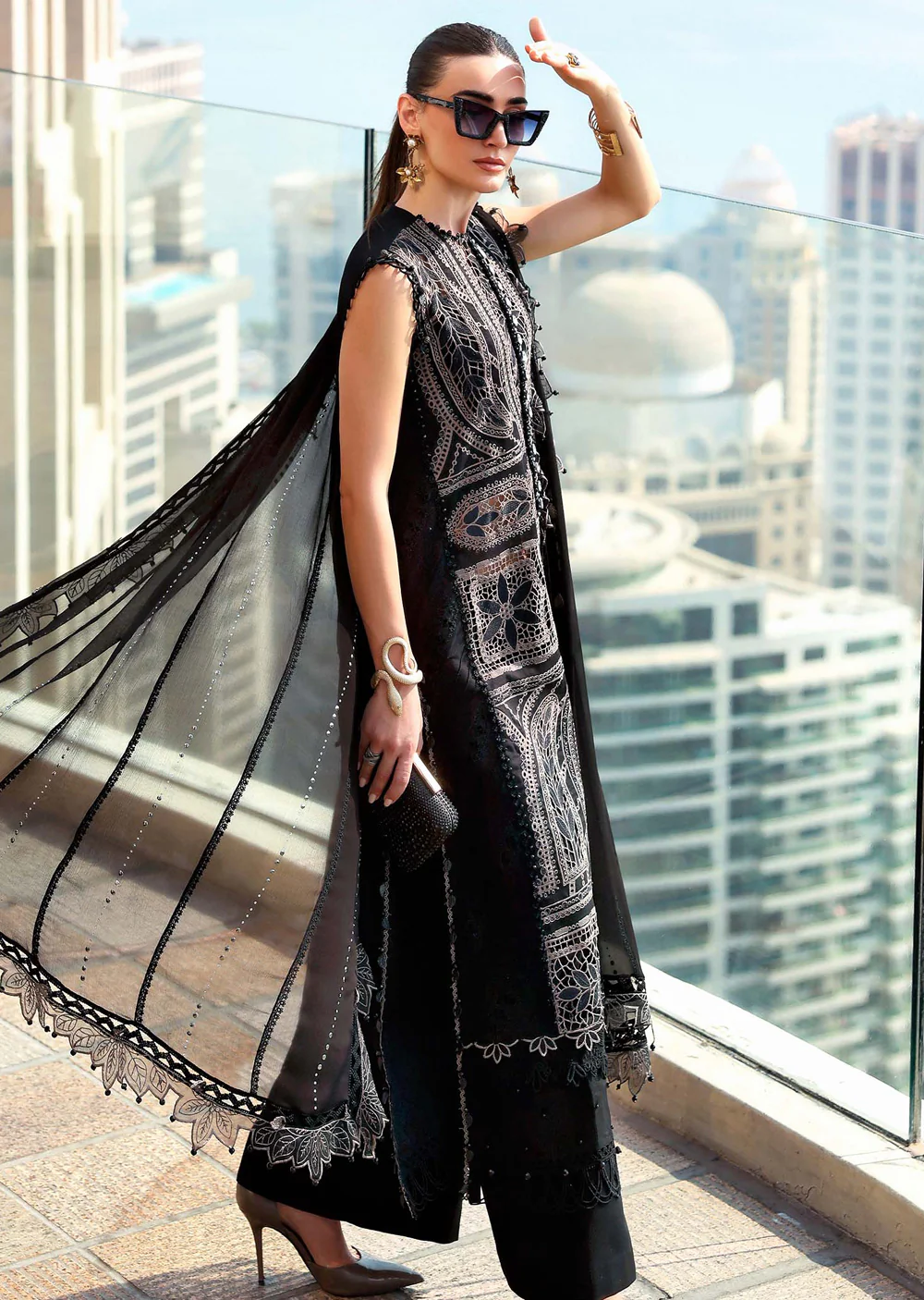 MPT2608-B Unstitched - Maria B LUXE LAWN 2026 - Image 5