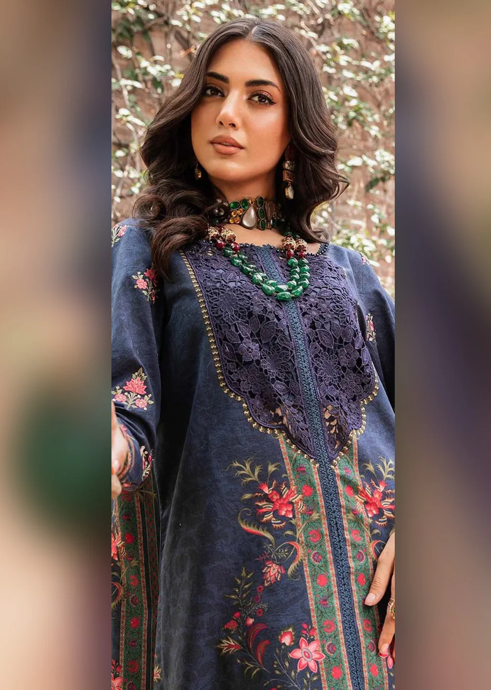 MTYC-08 - Navy  - Maria B Inspired Dhanak Suit 2025 - Image 2