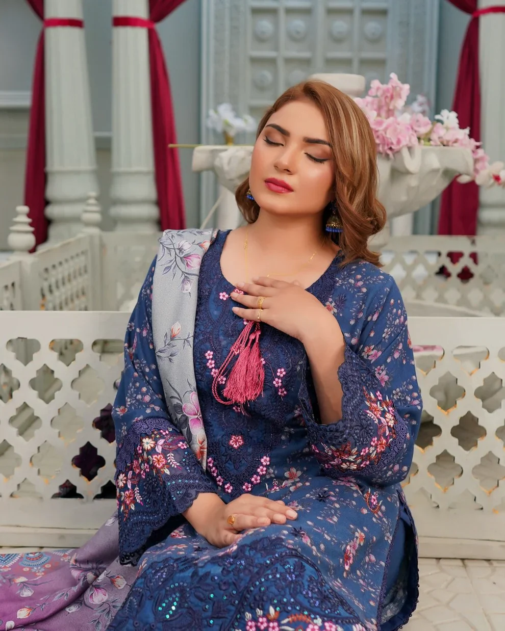 Mun-07 Readymade Winter Dhanak Suit - Image 3